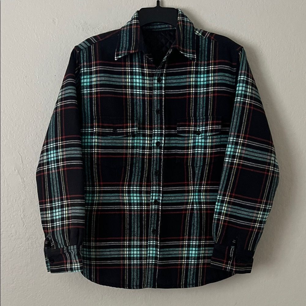 Like New! CCS Insulated Quilted Plaid Button-Up Shirt Jacket in Size Unknown